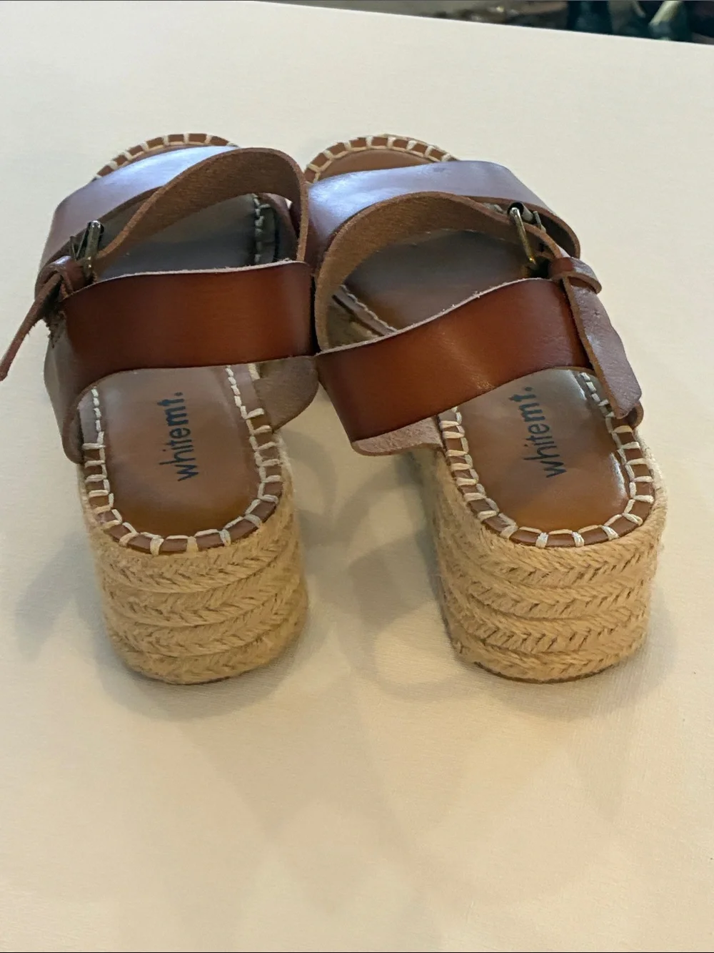 Brown Minimalist Vegan  2.5” Heel Espadrille Sandals Size 7